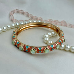 Handcrafted Mosaic Enamel Cabochon Bangle