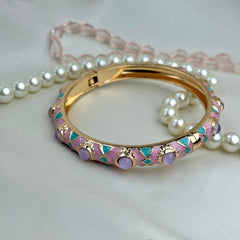 Handcrafted Mosaic Enamel Cabochon Bangle