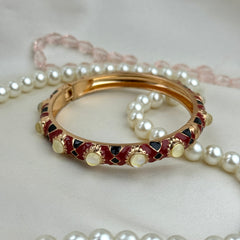 Handcrafted Mosaic Enamel Cabochon Bangle