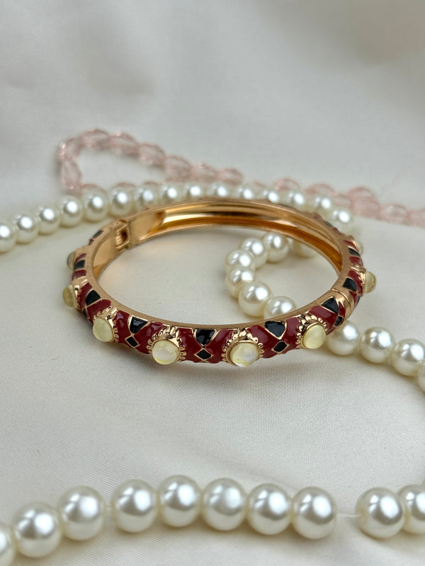 Handcrafted Mosaic Enamel Cabochon Bangle