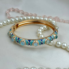 Handcrafted Mosaic Enamel Cabochon Bangle