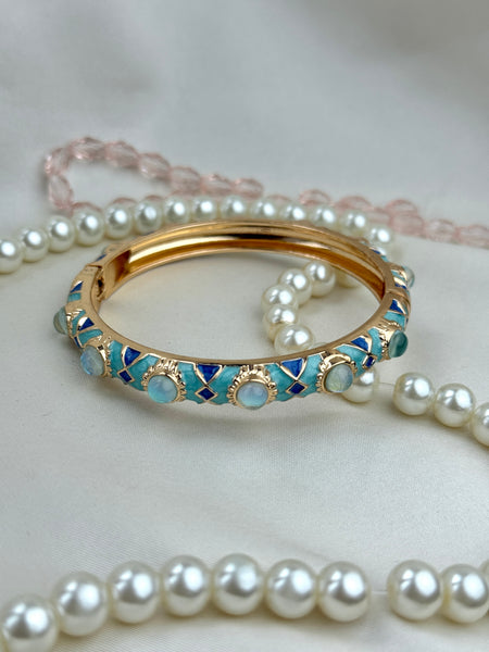 Handcrafted Mosaic Enamel Cabochon Bangle
