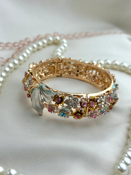 Handcrafted Floral Butterfly Bangle