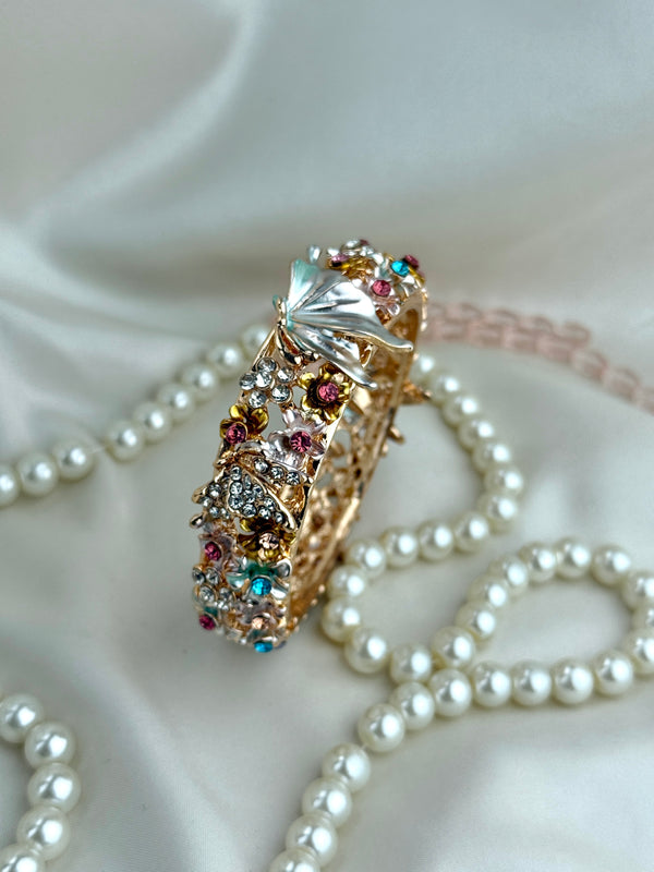 Handcrafted Floral Butterfly Bangle