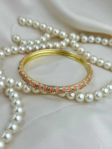 Handcrafted Heart Trellis Bangle