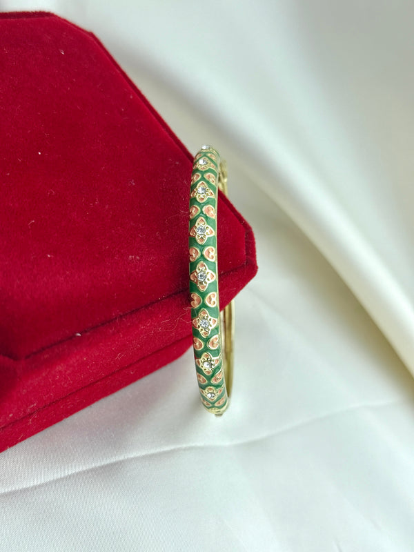Handcrafted Heart Trellis Bangle