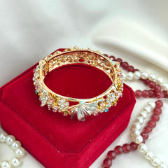 Handcrafted Floral Butterfly Bangle