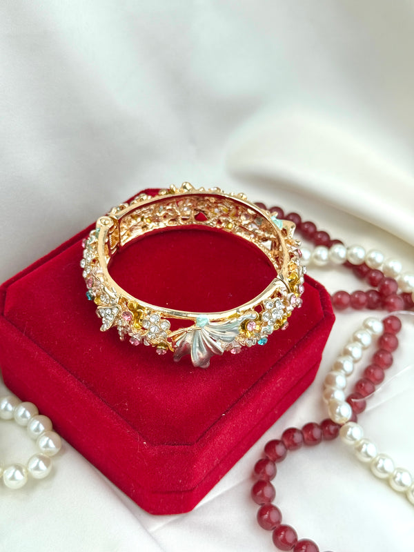 Handcrafted Floral Butterfly Bangle