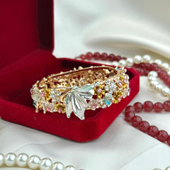 Handcrafted Floral Butterfly Bangle