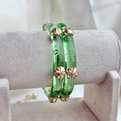 Handcrafted Multicolor Marbled Resin Bangles Set