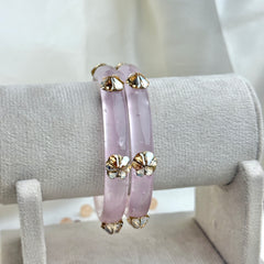 Handcrafted Multicolor Marbled Resin Bangles Set