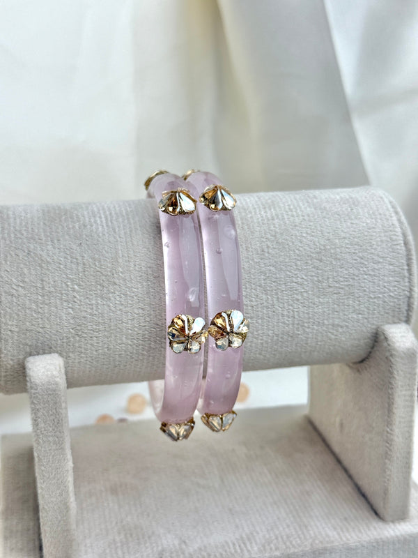 Handcrafted Multicolor Marbled Resin Bangles Set