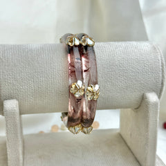 Handcrafted Multicolor Marbled Resin Bangles Set