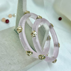 Handcrafted Multicolor Marbled Resin Bangles Set