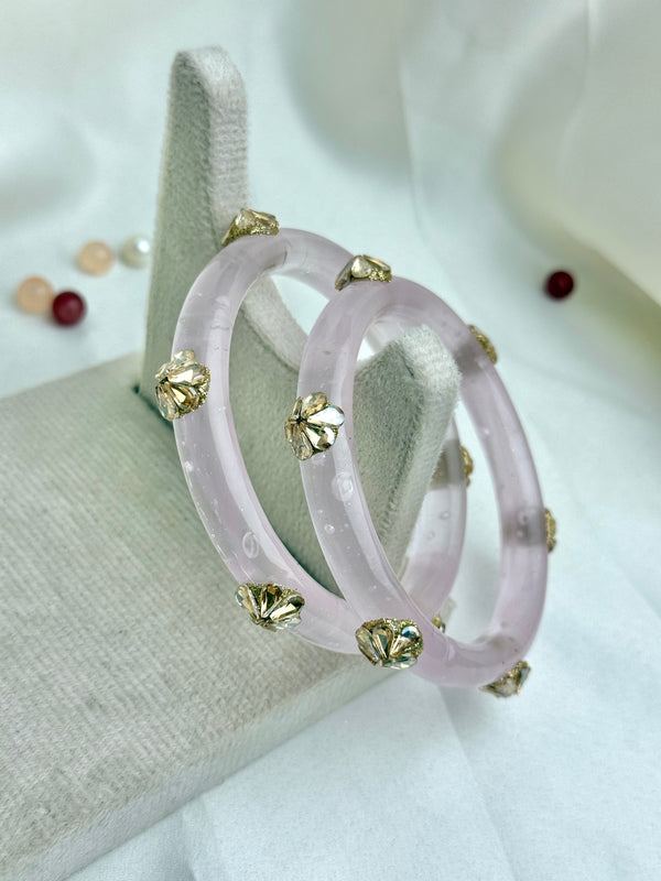 Handcrafted Multicolor Marbled Resin Bangles Set