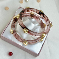 Handcrafted Multicolor Marbled Resin Bangles Set