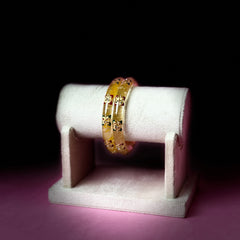 Handcrafted Transparent Floral Resin Bangles