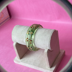 Handcrafted Transparent Floral Resin Bangles